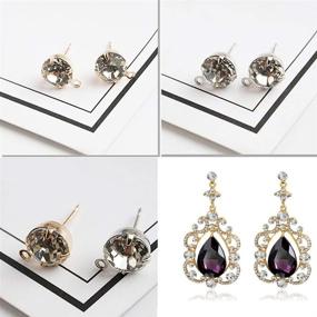 img 2 attached to Rhinestone Earrings Earring Hypoallergenic Stainless