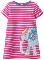 🦖 cotton dresses for girls: cartoon dinosaur girls' clothing logo