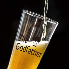 img 1 attached to 👼 Personalized Godparent Gifts: Enchanting Wine Glass for Godmothers & Beer Glass for Godfathers