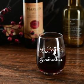 img 2 attached to 👼 Personalized Godparent Gifts: Enchanting Wine Glass for Godmothers & Beer Glass for Godfathers