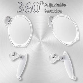img 1 attached to 🪞 Fogless Shower Mirror for Razor Shaving with Razor Hook, Powerful Suction Cup, Uncompromised Fog-Free Experience, Anti-Fog Bathroom Mirror, 360° Swivel, Shatterproof Design, Portable and Travel-Friendly, No More Fog or Slipping