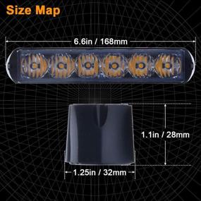 img 2 attached to 🚨 Waterproof Surface Mount and Grille Sync Flashing LED Amber Strobe Lights for Trucks, Construction Vehicles, Safety Cars - AT-HAIHAN 4-in-1 Hazard Warning Lighting