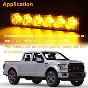 img 3 attached to 🚨 Waterproof Surface Mount and Grille Sync Flashing LED Amber Strobe Lights for Trucks, Construction Vehicles, Safety Cars - AT-HAIHAN 4-in-1 Hazard Warning Lighting