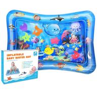 👶 inflatable tummy time water play mat for infants: sensory baby toys for girls and boys - 3 6 9 months logo