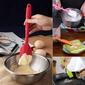 img 3 attached to 🥄 29 PCS Silicone Spatula Set with Rolling Pin, Cookie Cutters, and more: Ultimate Kitchen Tools for Cooking, Baking, and Food Preparation
