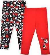 👧 disney minnie patterned legging 2 pack for girls' clothing logo