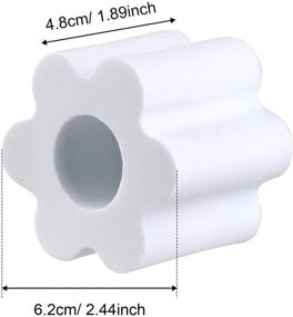 img 2 attached to 🍶 Ruisita 8 Pieces Cup Turner Foam Inserts for Water Bottles & Tumblers - Fit 12, 17, and 25 Ounces - Accessories for PVC Pipe (White)