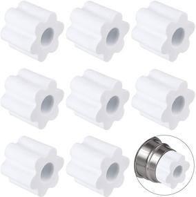 img 4 attached to 🍶 Ruisita 8 Pieces Cup Turner Foam Inserts for Water Bottles & Tumblers - Fit 12, 17, and 25 Ounces - Accessories for PVC Pipe (White)