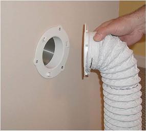 img 3 attached to 🧲 Quick-Release Dryer Dock – The Original, Twist & Lock Tight, Two-Piece Dryer Vent Hose Quick-Connect, Fits 4 Inch Tubes