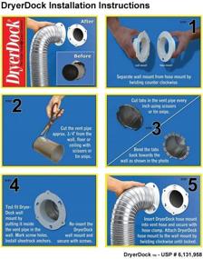 img 1 attached to 🧲 Quick-Release Dryer Dock – The Original, Twist & Lock Tight, Two-Piece Dryer Vent Hose Quick-Connect, Fits 4 Inch Tubes