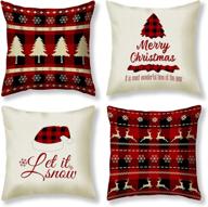 christmas pillow covers inches set logo