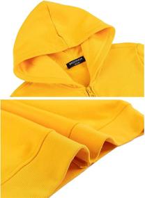 img 1 attached to 👕 ALWAYSONE Boys' Fleece Sweatshirt in Athletic Yellow M: Trendy and Comfy!