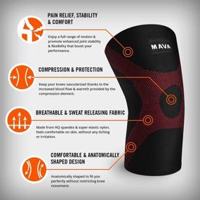 img 3 attached to 🏋️ Mava Sports Knee Compression Sleeve Support - Ideal for Joint Pain, Weightlifting, Running, Gym Workout, Squats, Arthritis Relief