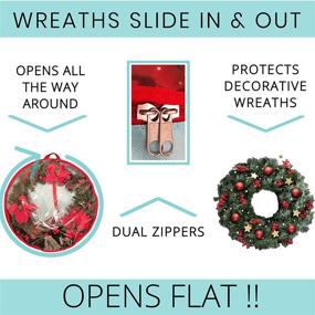 img 1 attached to 🎄 Water Resistant Christmas Wreath Storage Container with Clear Plastic Front - Fits 24 Inch Wreaths - Modern Storage Bag by Clutter Armour - Ultimate Protection for Holiday and Christmas Wreaths