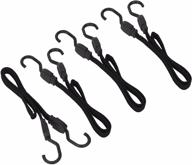 wideskall black 24 inch flat bungee cords - set of 4 pieces logo