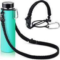 🧗 katumo paracord handle and long shoulder strap for wide-mouth hydro flask bottles (12oz - 64oz), designed with safe ring, fire starter, whistle, compass, and snap hook - not compatible with new hydro flask 2.0 логотип