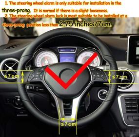 img 3 attached to 🔒 Vechkom Steering Wheel Lock Alarm - Retractable T-Lock for Car Anti-Theft Safety and Security Protection