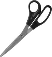 ✂️ sparco 8-inch bent multipurpose scissors: stainless steel, black - reliable cutting tool logo