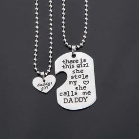 img 2 attached to 💖 WUSUANED Father and Daughter Gift Set: A Heart-stolen Daddy's Girl Necklace for Precious Moments