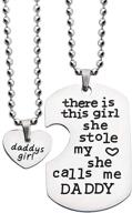 💖 wusuaned father and daughter gift set: a heart-stolen daddy's girl necklace for precious moments logo