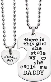 img 4 attached to 💖 WUSUANED Father and Daughter Gift Set: A Heart-stolen Daddy's Girl Necklace for Precious Moments