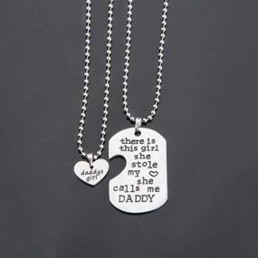 img 3 attached to 💖 WUSUANED Father and Daughter Gift Set: A Heart-stolen Daddy's Girl Necklace for Precious Moments