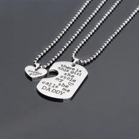 img 1 attached to 💖 WUSUANED Father and Daughter Gift Set: A Heart-stolen Daddy's Girl Necklace for Precious Moments