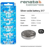 ⌚ долговечные батарейки renata 317/sr516sw для часов (5 штук) для оптимального сохранения времени логотип