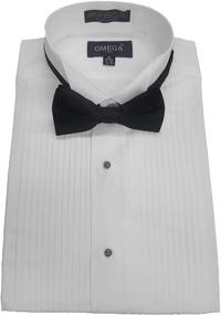 img 1 attached to OmegaTux Collar Tuxedo Shirt Convertible Men's Clothing