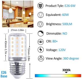 img 3 attached to 💡 Non-Dimmable Chandelier Lighting: Candelabra Equivalent