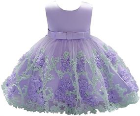 img 4 attached to 👗 Dressy Daisy Baby Girls Wedding Flower Girl Pageant Dress: Vibrant Tulle Skirt for Special Occasions in Blue, Pink, Purple, and Yellow