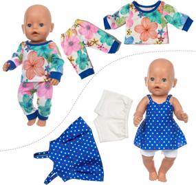 img 1 attached to 👗 Stylish ZQDOLL 14 16 American Doll Clothes Outfits for Playtime and Fashion Fun