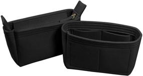 img 2 attached to RoyGbiv 2Pcs Purse Organizer: Efficient Bag Shaper and Tote Insert in Black