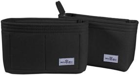 img 4 attached to RoyGbiv 2Pcs Purse Organizer: Efficient Bag Shaper and Tote Insert in Black