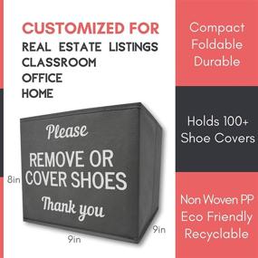 img 3 attached to 👟 RE GOODS Shoe Covers Box: Convenient Disposable Bootie Holder for Realtor Listings & Open Houses – Shoe Cover/Removal Bin Included!