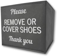 👟 re goods shoe covers box: convenient disposable bootie holder for realtor listings & open houses – shoe cover/removal bin included! logo
