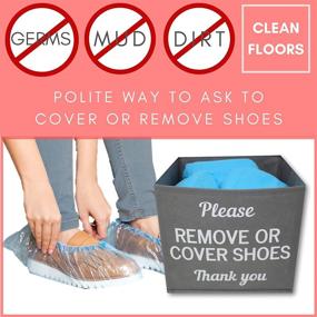 img 2 attached to 👟 RE GOODS Shoe Covers Box: Convenient Disposable Bootie Holder for Realtor Listings & Open Houses – Shoe Cover/Removal Bin Included!