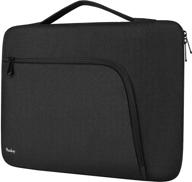 🖥️ 15.6 inch laptop sleeve protective case - macbook pro/dell/lenovo/hp/asus/acer/sony/toshiba chromebook notebook ultrabook - water resistant briefcase carrying bag (black) logo