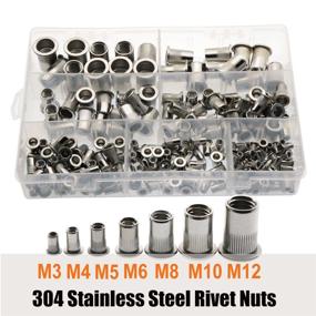 img 1 attached to Stainless Threaded Rivetnut Nutsert 190 Pack