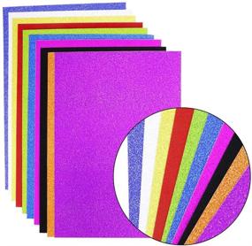 img 1 attached to 🎁 UPlama 40PCS Ultra Glitter Cardstock Heavy Paper 250gsm A4 Size Creative Handmade Decorative Card for DIY Gift Box Wrapping, Birthday Party Decor, Scrapbook - 10 Colors, 250gsm