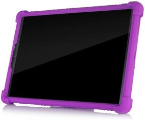 img 3 attached to 📱 HminSen Purple Silicone Shockproof Case for Lenovo Tab M10 FHD Plus TB-X606F TB-X606X 10.3" - Kid-Friendly & Adjustable Stand Cover