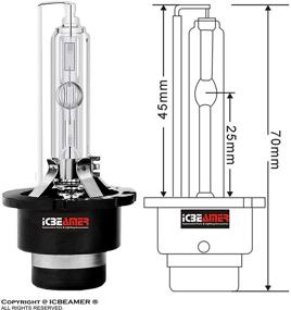 img 1 attached to ICBEAMER 30000K Замена фабричных ксеноновых ламп D2S D2C D2R: темно-синие лампы ближнего света для фар 66040 66240 85122 OEM.