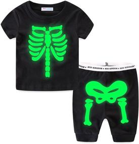 img 3 attached to 🎃 Halloween Skeleton Boys' Clothing Set from the Mud Kingdom Toddler Collection