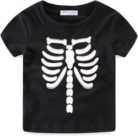 img 2 attached to 🎃 Halloween Skeleton Boys' Clothing Set from the Mud Kingdom Toddler Collection