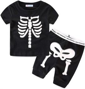 img 4 attached to 🎃 Halloween Skeleton Boys' Clothing Set from the Mud Kingdom Toddler Collection