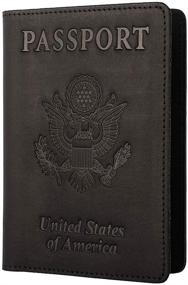 img 4 attached to Premium Passport Holder Travel Wallet for Men: Ultimate Organizer for Wallets, Cards & Money Essentials