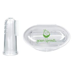 img 2 attached to 👶 Organic Finger Toothbrush for Infants - green sprouts