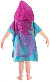 img 3 attached to 🧜 LALIFIT Little Mermaid 100% Cotton Hooded Towel for Girls and Boys, Ideal for Baths, Beach, and Pool, 24 x 48 inches (Mermaid Design)