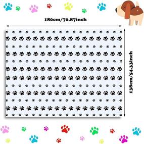 img 3 attached to 🐾 Paw-Tastic Party Essentials: 6-Piece Set of Dog Paw Themed Tablecloth and Balloons for Puppy Themed Birthday Decoration