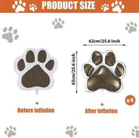 img 2 attached to 🐾 Paw-Tastic Party Essentials: 6-Piece Set of Dog Paw Themed Tablecloth and Balloons for Puppy Themed Birthday Decoration